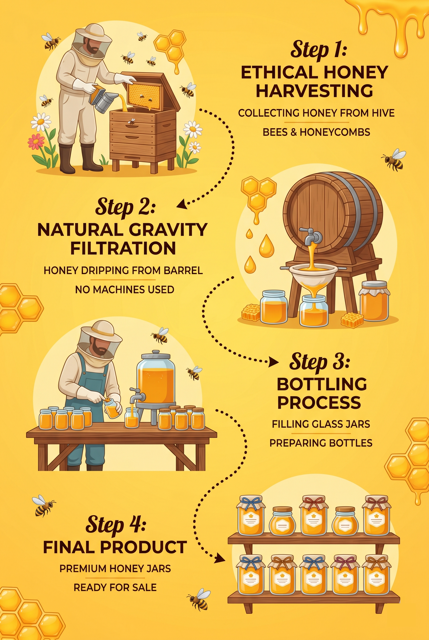 Honey Production Process - Ethical Harvesting to Final Product